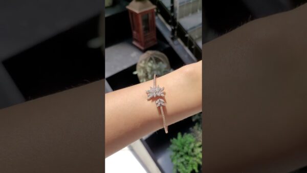 Outlet Pırlanta 0,98 Ct Rose Tasarım Bileklik ürün videosu