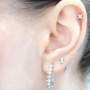 Outlet Pırlanta 0,35 Ct Yeditaş Küpe