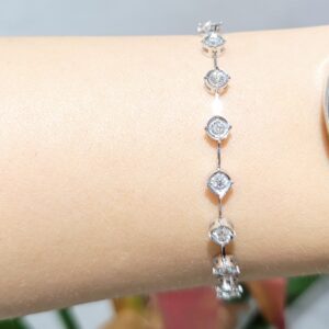 Outlet Pırlanta 1,15 Ct Zarif Tasarım Suyolu Bileklik