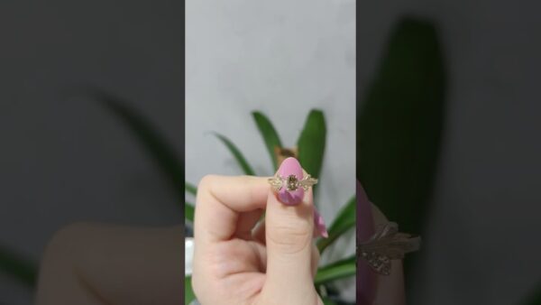 Pırlanta 0,56 Ct Brown Pırlanta Tasarım Tektaş Yüzük ürün videosu