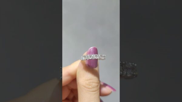 1.32 Ct HRD-Certified Half-Eternity Diamond Ring product video