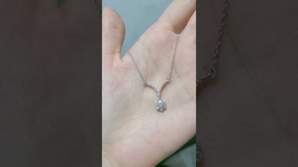 0.18 Ct Floral Diamond Necklace product video