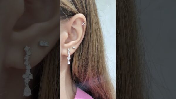 Pırlanta 0,64 Ct Fantezi Damla Küpe ürün videosu