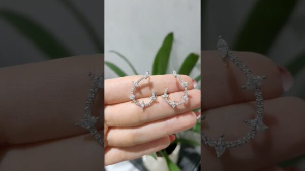 Pırlanta 0,94 Ct Markiz Pırlantalı Tasarım Küpe ürün videosu