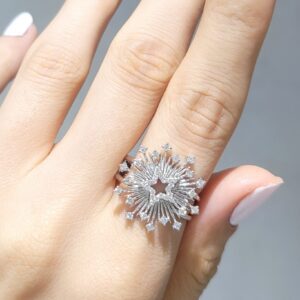 Outlet Pırlanta 0,32 Ct Yıldız Tasarım Yüzük