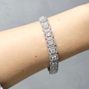 Outlet Pırlanta 3,03 Ct Baget Bileklik