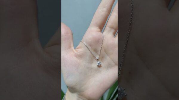 0.42 Ct E-Colour HRD-Certified Solitaire Diamond Necklace product video