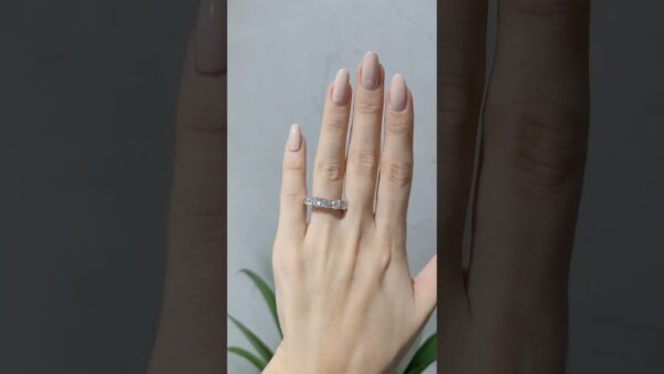 3.50 Ct HRD-Certified Half-Eternity Diamond Ring product video
