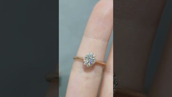 0.44 Ct Solitaire Delicate Rose Diamond Ring product video