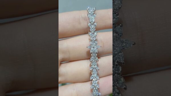 Outlet Pırlanta 2,94 Ct Markiz Kesim Fantezi Bileklik ürün videosu
