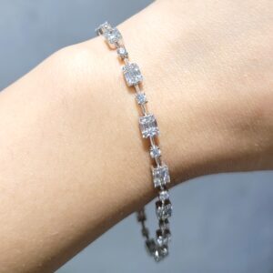 Outlet Pırlanta 2,56 Ct Zarif Baget Bileklik KR00687