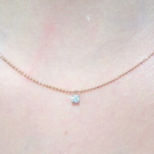 Outlet Pırlanta 0,15 Ct Tektaş Rose Kolye KL02750