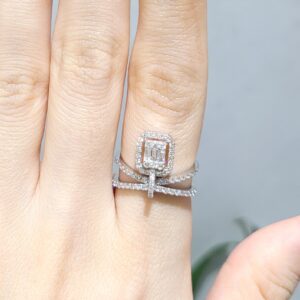 Outlet Pırlanta 0,57 Ct Tasarım Baget Yüzük KR00680