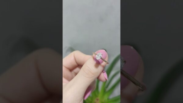 0.51 Ct E-Colour HRD-Certified Solitaire Rose Diamond Ring product video