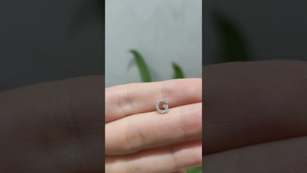 0.06 Ct G Initial Diamond Single Earring product video