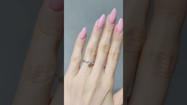 0.35 Ct D-Colour HRD-Certified Oval Solitaire Diamond Ring product video