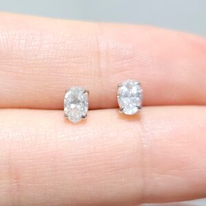 Outlet Pırlanta 0,60 Ct HRD Sertifikalı Oval Tektaş Küpe KP02674