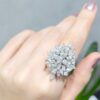 Pırlanta 4,96 Ct Markiz Damla Yuvarlak Taşlı Fantezi Yüzük