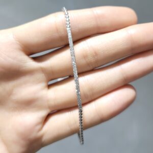 Outlet Pırlanta 0,32 Ct Yarım Suyolu Zarif Bileklik