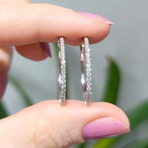 Outlet Pırlanta 0,27 Ct Halka Küpe KP02695