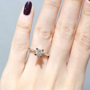 Outlet Pırlanta 0,41 Ct HRD Sertifikalı Tektaş Yüzük YZ09862