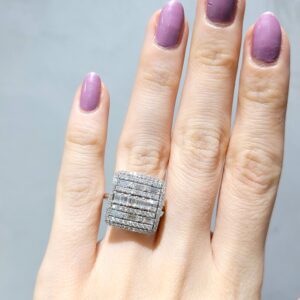 Outlet Pırlanta 0,98 Ct Fantezi Baget Yüzük CML0067