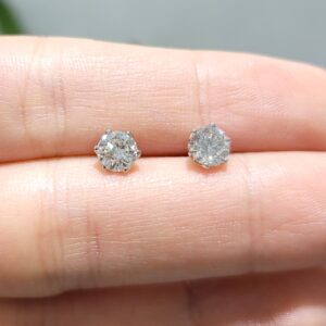 Outlet Pırlanta 1,05 Ct HRD Sertifikalı Tektaş Küpe KP02477