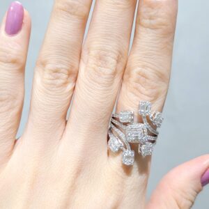 Outlet Pırlanta 1,08 Ct Fantezi Baget Yüzük DN00089