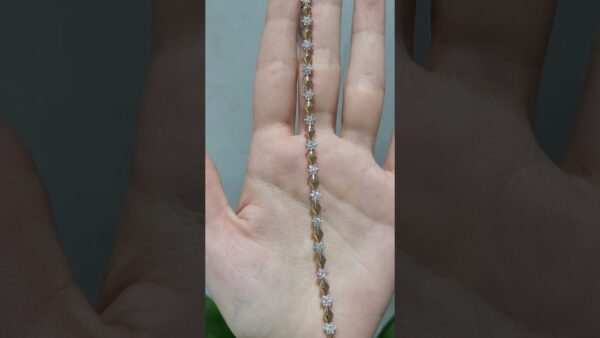 0.84 Ct Floral Rose Tennis Diamond Bracelet product video
