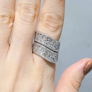 Outlet Pırlanta 1,57 Ct Tasarım Baget Yüzük KR00757