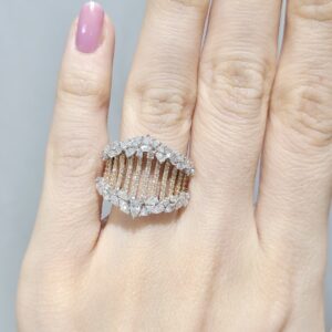 Outlet Pırlanta 1,81 Ct Markiz ve Damla Kesimli Tasarım Yüzük