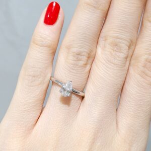 Outlet Pırlanta 0,46 Ct D Renk GIA Sertifikalı Damla Tektaş Yüzük YZ10049