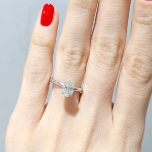 Outlet Pırlanta 1,02 Ct HRD Sertifikalı Oval Tektaş Yüzük YZ10138