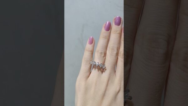 1.00 Ct D-Colour HRD-Certified Five-Stone Diamond Ring product video