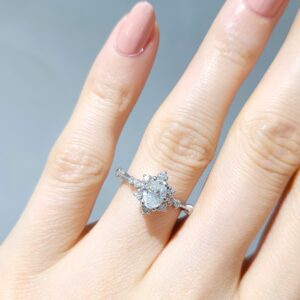 Outlet Pırlanta 0,81 Ct HRD Sertifikalı Otantik Oval Tektaş Yüzük YZ10114