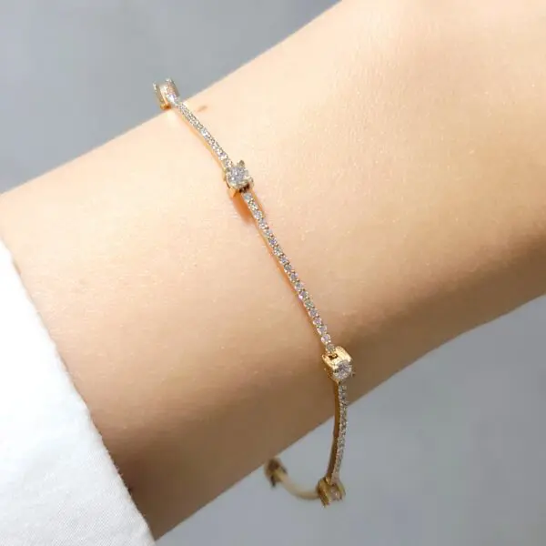 Outlet Pırlanta 1,28 Ct Zarif Rose Bileklik KR00787
