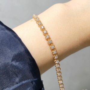 Outlet Pırlanta 1,77 Ct Rose Fantezi Suyolu Bileklik BL01330