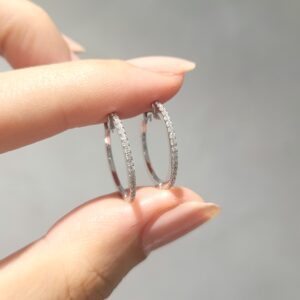 Outlet Pırlanta 0,18 Ct Tektaş Küpe