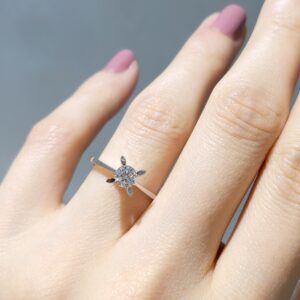 Outlet Pırlanta 0,41 Ct HRD Sertifikalı Tektaş Yüzük YZ10096