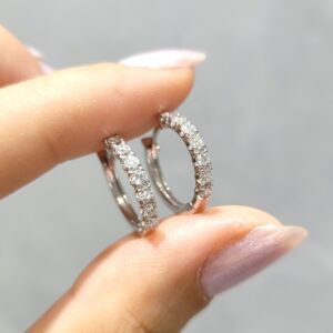 Outlet Pırlanta 0,49 Ct Halka Küpe