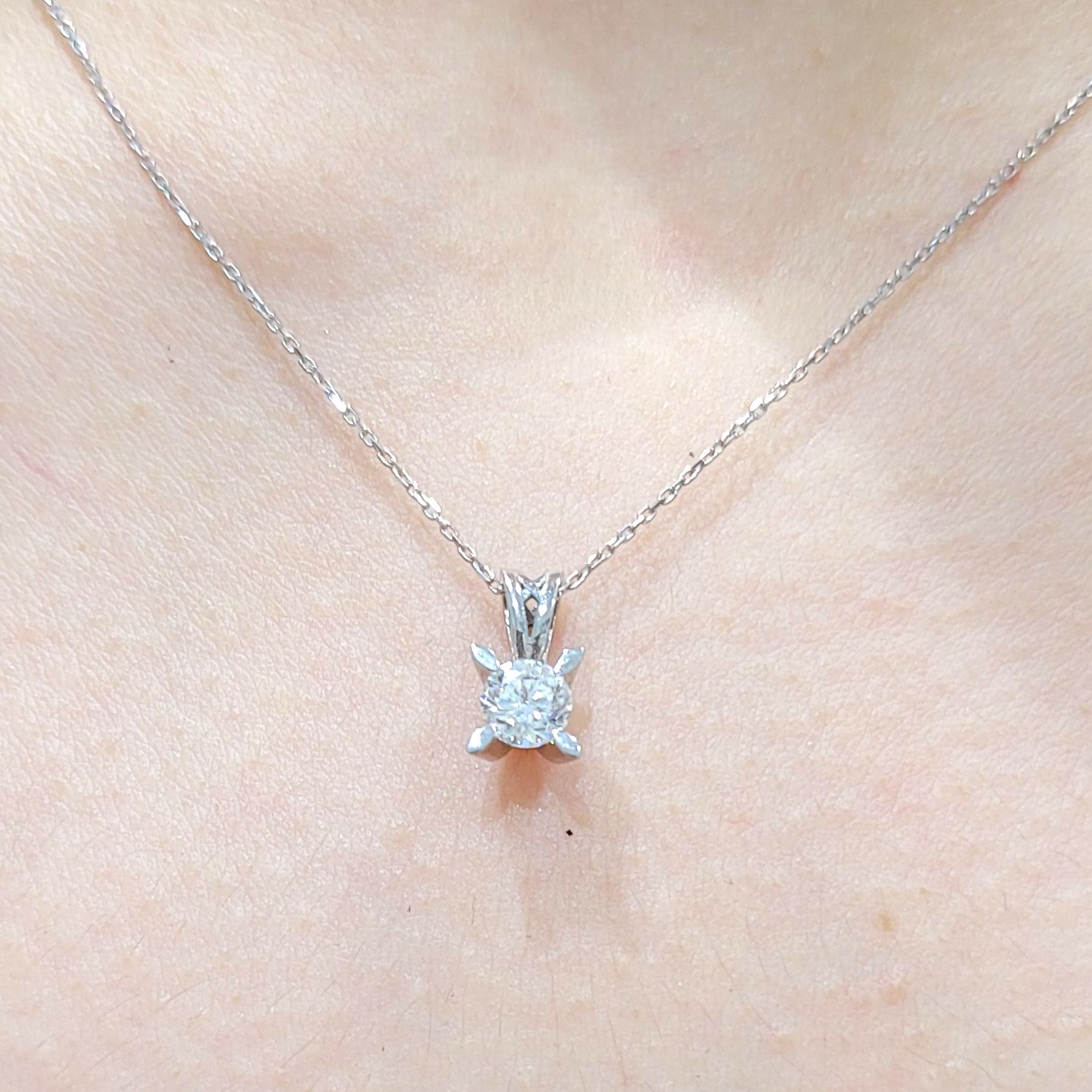 Outlet Pırlanta 0,50 Ct Tektaş Kolye KL02753