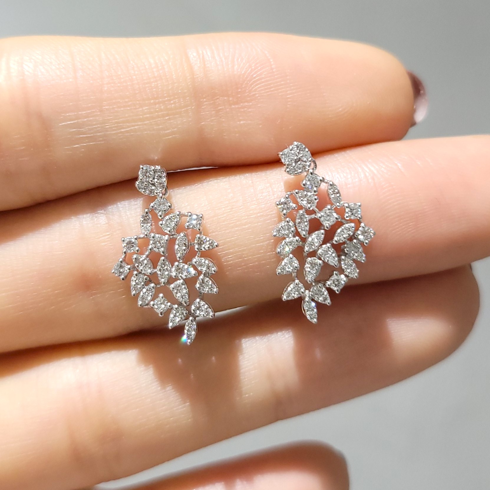 Outlet Pırlanta 0,54 Ct Markiz ve Damla Küpe KP02709