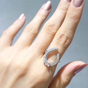 Outlet Pırlanta 0,62 Ct Markiz Tasarım Yüzük KR00797