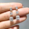 Pırlanta 0,68 Ct Baget Tria Küpe KP02812