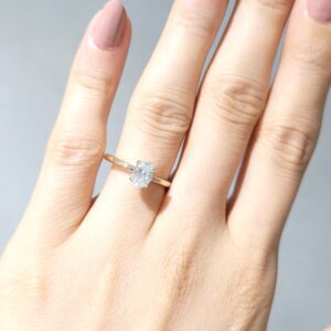 Outlet Pırlanta 0,71 Ct HRD Sertifikalı Oval Tektaş Yüzük