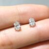 Outlet Pırlanta 0,80 Ct HRD Sertifikalı Oval Tektaş Küpe KP02795