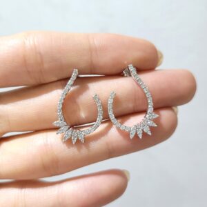 Outlet Pırlanta 0,86 Ct Fantezi Küpe