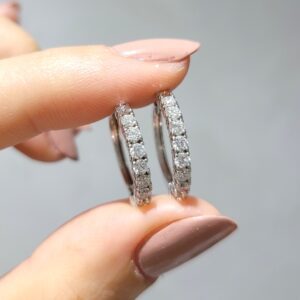 Outlet Pırlanta 0,98 Ct Halka Küpe KP02687