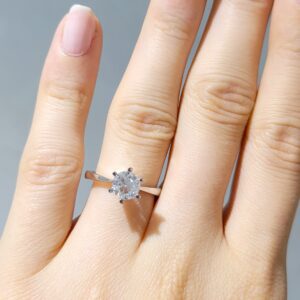 Outlet Pırlanta 1,00 Ct D Renk HRD Sertifikalı Tektaş Yüzük YZ10269