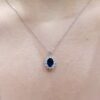 Outlet Pırlanta 1,48 Ct Pırlanta ve Safir Kolye KL02794